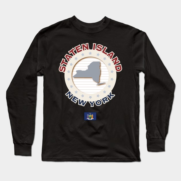 STATEN ISLAND Long Sleeve T-Shirt by pbdotman